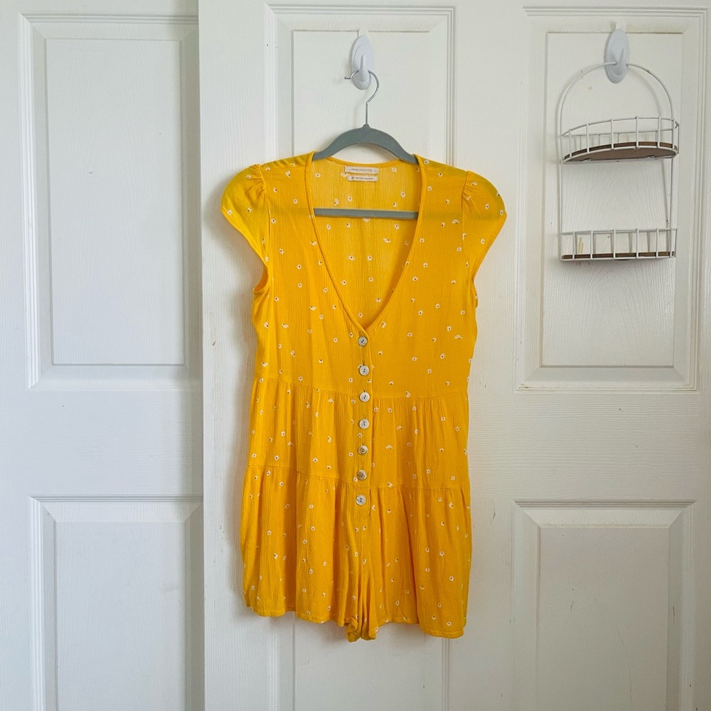 Yellow Button-Down Women's Dress